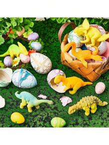 20 pezzi - Uova di dinosauro che si schiudono, uova di dinosauro che crescono in acqua e si schiudono, con colori assortiti, gioco di caccia, idea per feste di compleanno; uova di dinosauro che si schiudono in acqua, uova di Pasqua con mini dinosauri, riempitivi per cesti di Pasqua, uova di Pasqua con caccia alle uova di Pasqua; uova di dinosauro che crescono in acqua e si schiudono in piscina, set novità con mini uova di dinosauro, idea regalo per feste di compleanno, scuola, San Valentino - Multicolore - Visualizzare 4
