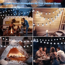 Solar Powered Crystal Ball Hanging Lights - Outdoor Garden Decor String Lights, 10/20/50/100 LED Lights With Multiple Components, Semi-Embedded Installation, Button Control, Detachable Lamp, Embedded, Plastic Lampshade - Ideal For Wedding, Party, Patio, Garden, Christmas And Halloween Celebrations.