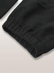 1pc Teen Boy Casual Straight Leg Drawstring Broek Met Zakken, Voor Oefening & Buiten, Lente/Herfst/Winter