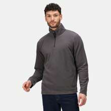 Regatta Mens Micro Zip Neck Fleece Top (Seal Grey) - Charcoal Grey - View 2