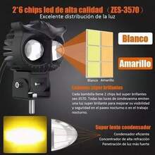 Bicolor Magnifying Glass Type Auxiliary Lights For 80W - Black - View 5