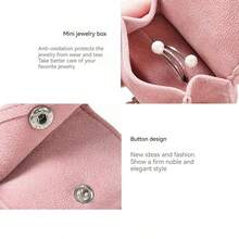 迷你绒面珠宝盒，旅行便携式戒指收纳袋，天鹅绒珠宝收纳袋 - 彩色 - 查看 5