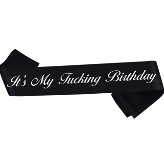 1Pc It's My Birthday Sash,Black Satin Sash With Bling Font- Funny Birthday Party Sash -It's Birthday Queen Party Decorations Supplies For Women And Men,Christmas