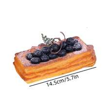 1pc Blueberry Pastry Bread Replica Decorative Prop For Home Interior And Photography - Multicolor - View 8