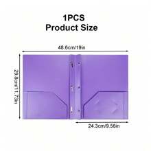 1/2/3/4PCS Plastic Pocket Folders, Project Folders With 3 Hole Punch, Binder School Folders With 2 Pockets, Poly Pocket Folders For Office, Fit Letter Size Paper - A4 - View 2