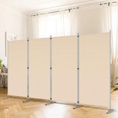 Room Divider, 6 Ft Tall Folding Privacy Screen Freestanding Room Partition Wall Dividers