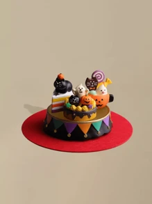Halloween Decorations - Cute Cat & Pumpkin Desk Decor, Stress Relief Birthday Gift - 1 Item - View 4
