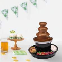 ONEUTRALON Chocolate Fountain Machine,Chocolate Fountain Melting Chocolate,Chocolate Fondue Fountain, 3 Tiers Electric Melting Machine Chocolate Fountain Mini Hot Chocolate Fondue Pot, For Birthday Party Wedding - US A Type Plug(110-127V) - View 3