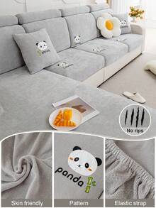 1pc Chenille Sofa Cushions All-Inclusive Universal Cover Non-Slip Cushions For All Seasons New Non-Slip Cover Cloth - Dark Gray - View 6