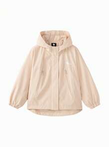 mini bala Girls' Casual Clothing Autumn Fashionable Stylish Loose Bat Sleeve Outerwear - Pink - View 1