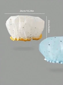 4pcs/1 Shower Cap, Double Layer Hair Cap, Prevent Hair Loss Cap, Bath And Sleep Cap, Hair Drying Cap, Hair Dye Cap, Elastic Hair Tie, Waterproof, Eva Reusable Hat For Women. Suitable For Shower, Hair Salon, Sauna, Kitchen