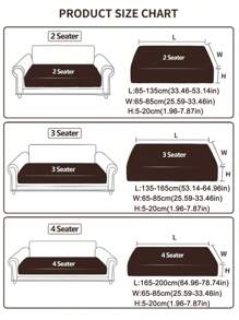 1 pièce Housse de canapé extensible en jacquard avec couleur contrastée, couleur unie simple, résistante aux griffures et à la saleté des animaux de compagnie, lavable en machine pour canapé 1 place, 2 places, 3 places, 4 places, en forme de L, pour usage intérieur et extérieur - Gris foncé - Voir 3