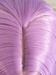 1 件彩色合成假发，中分无刘海，长卷发，适合派对/角色扮演，适合日常佩戴 - 薰衣草紫 - 查看 8