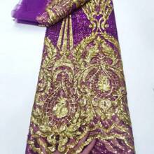 Shiny Sequins Fabric For Wedding Dress, Gowns And Stage - Black - View 8