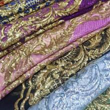 Shiny Sequins Fabric For Wedding Dress, Gowns And Stage - Black - View 3