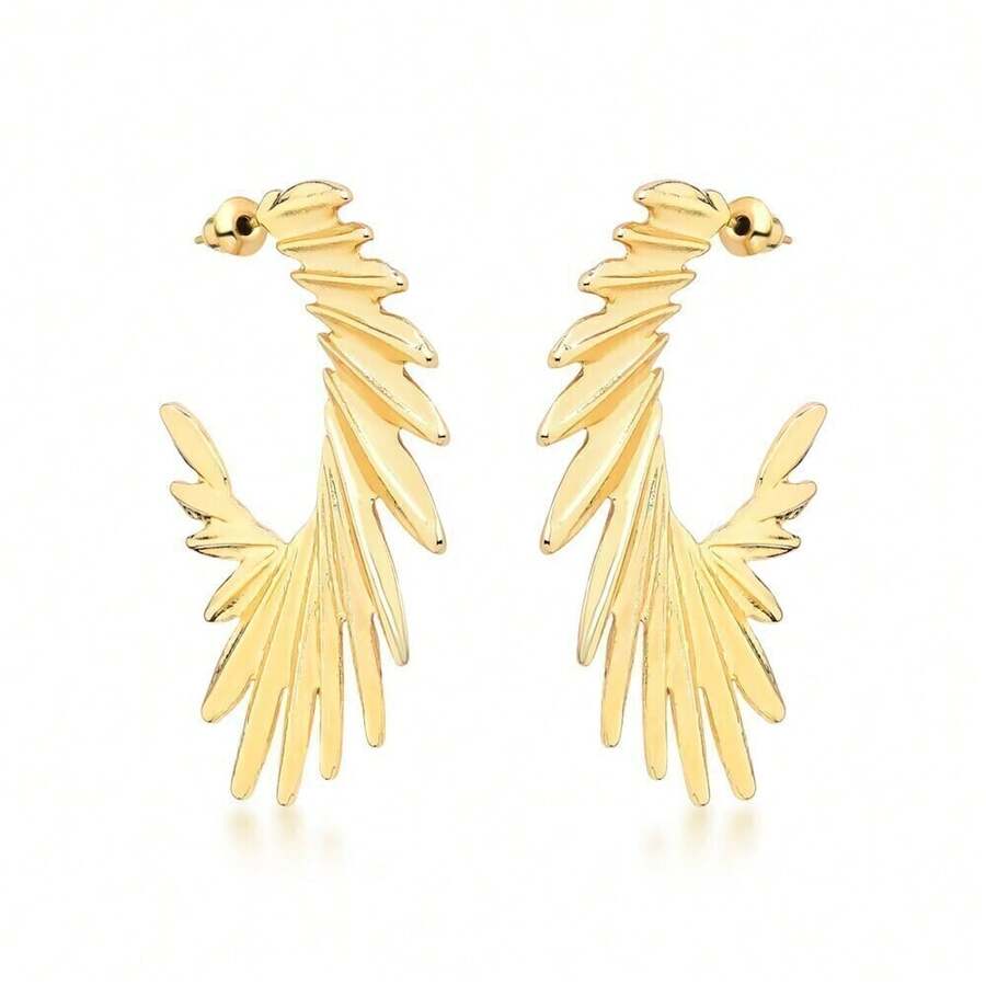 Golden Wing Hoop - Vàng - Xem 1