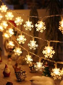 1pc 10/20/30 LED 2m/3 Meters/4.5m Snowflake String Lights, Suitable For Room, Bedroom, All Season, Holiday Decoration, Fairy Tale Lights, Christmas Fairy Lights Halloween Decor Christmas Decoration Thanksgiving Wedding Home Decor Home Decor Fall Decor Autumn Decor Birthday Decorations For Gifts Party Supplies Indoor Holiday Festival Decor Wall Decor Halloween Ornamentschristmas Decoration XMAS Decor Christmas Tree Gift Decor Thanksgiving Wedding Home Decor Home Decor Fall Decor Autumn Decor Birthday Decorations For Gifts Party Supplies Indoor Outdoor Garden Holiday Festival Decor Halloween Decor Wall Decor Halloween Ornaments