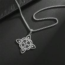 全新复古时尚凯尔特三曲枝不锈钢吊坠项链，男女通用休闲珠宝礼物 - 時尚 - 查看 8