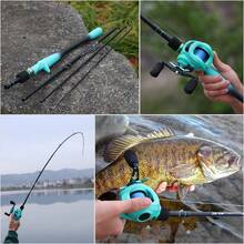 SOUGAYILANG 4-Piece 7-Feet Carbon Fiber Fishing Rod Spinning Travel Portable Rod Lightweight Sensitive Tournament Quality Fishing Pole For Fresh & Saltwater - 湖藍色 - 查看 11