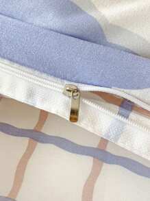 4 件套新学生宿舍床上用品套装，柔软亲肤拉绒，（1 件羽绒被套 + 1 件床笠 + 2 件枕套），360 度包裹，无味，透气，可机洗，适用于卧室、客房、宿舍、儿童房，四季皆宜