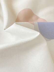 4 件套新学生宿舍床上用品套装，柔软亲肤拉绒，（1 件羽绒被套 + 1 件床笠 + 2 件枕套），360 度包裹，无味，透气，可机洗，适用于卧室、客房、宿舍、儿童房，四季皆宜