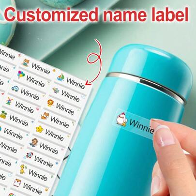 Personalized Transparent Waterproof Name Tags-Perfect For Customizing Water Bottles, Lunch Boxes, And Travel Gear, High-Quality Wear-Resistant Labels For Everyday Use, Great For Office, Home, And Outdoor Activities, For Anniversaries, For Children's Day, For Birthdays, For Valentine's Day, For Graduation School, Home, Office,Home Refresh,Multi-Functional, Ornamental,Reusable,Exquisite,Stylish,High-Quality,Colorful,Modern,Custom,Personalized,Unique,Ideal Gifts For Him,Ideal Gifts For Her,Boyfriend,Dad,Girlfriend,Mom,Family,Friends,Tea Room,Home,Garden,Office,For Anniversaries,For Valentine's Day,For Mother's Day,For Birthdays,For Father's Day,For Graduation,For Weddings,For Housewarming,Customized Water Bottle & Cup Accessories,Home Refresh