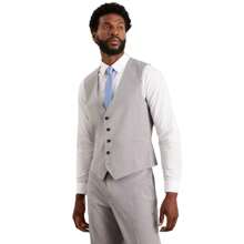 Burton Mens Essential Tailored Waistcoat (Light Grey) - Grey - View 1