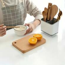 Razionalizza il tuo spazio: Organizer multifunzione e facile da pulire per le stoviglie da cucina - Elegante e resistente sistema di storage pensile per posate, cucchiai, bacchette e altro - multicolore - Visualizzare 5