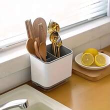 Razionalizza il tuo spazio: Organizer multifunzione e facile da pulire per le stoviglie da cucina - Elegante e resistente sistema di storage pensile per posate, cucchiai, bacchette e altro - multicolore - Visualizzare 4