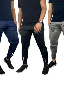 Twill Windbreaker Pants With Elastic Cuffs Streetwear - 黑色 - 查看 6