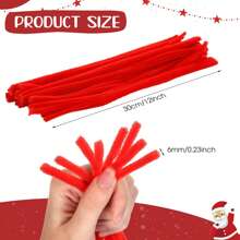 1000 件超值装批发固体管道清洁器散装雪尼尔棒用于工艺品，11.81x0.6 高品质厚彩色雪尼尔棒，绿黄粉红红蓝紫纯色毛绒棒 - 彩色 - 查看 3