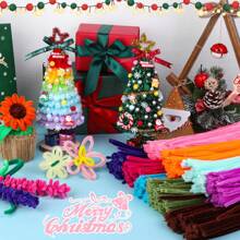 1000 件超值装批发固体管道清洁器散装雪尼尔棒用于工艺品，11.81x0.6 高品质厚彩色雪尼尔棒，绿黄粉红红蓝紫纯色毛绒棒 - 彩色 - 查看 7