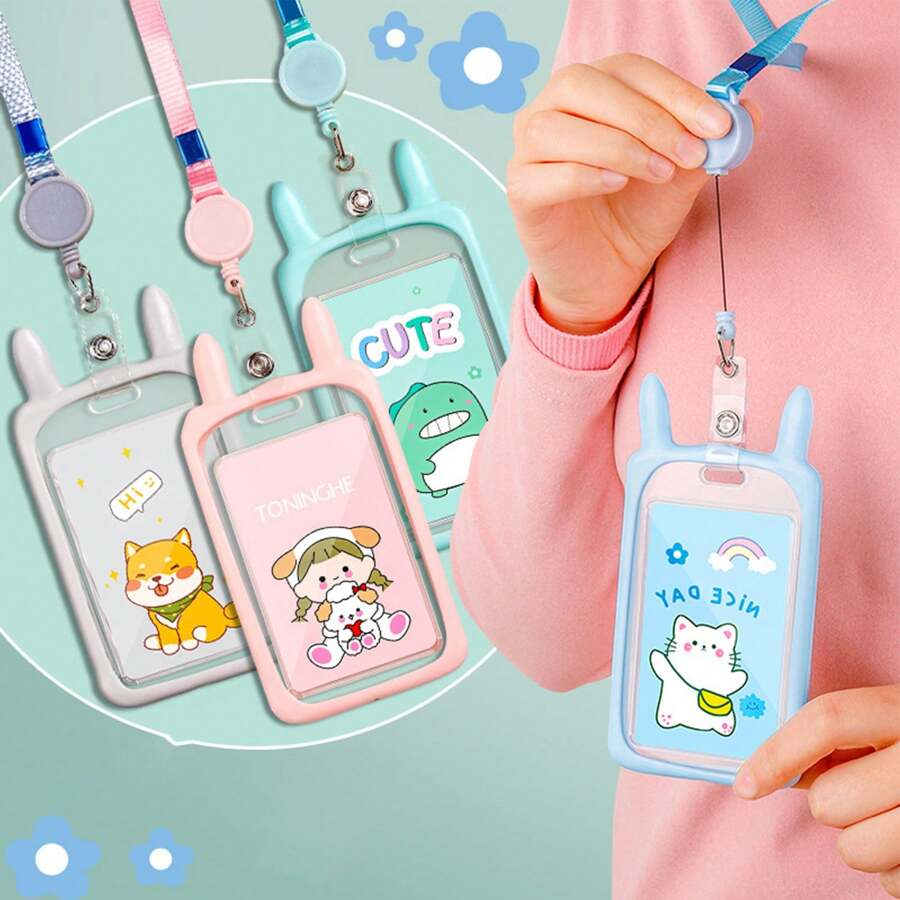 Ausweisinhaber, süße Ausweis-Hülle für die Schule, Arbeitsausweis Schutz - Verschiedenfarbig - Übersicht 1