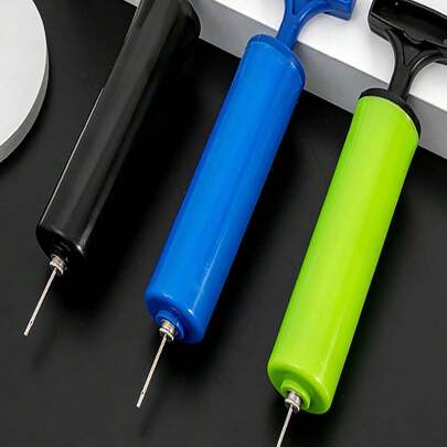 7pcs/Set Portable Air Pump, Ball Pump Inflator Kit With Needle, Nozzle And Extension Hose For Football Basketball Volleyball Water Ball Rugby Balloon And Swimming Inflatable Toy