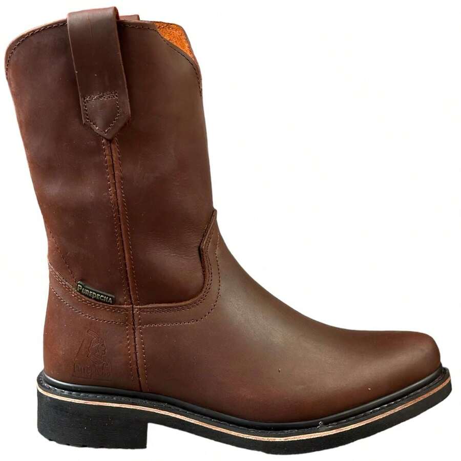 Botas Para Trabajo, De Piel, Ganaderas, Establo, Country, Botas ganaderas, Botas Rudas, Botas para campo, botas Goodyear Welt, - Marrón - Ver 1