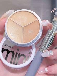 DIKALU 三色奶油遮瑕,1入組持久防水臉部化妝產品強力遮瑕遮瑕