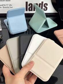 Mini Foldable Desktop Makeup Mirror - Portable Design, Compact Standing Cosmetic Mirror For Daily Use, Student Dormitory Essential - Elegant, Space-Saving, And Travel-Friendly Travel Essentials School Back To School School Supplies Holiday Camping Holiday Essentials Vacation Accessories Summer
