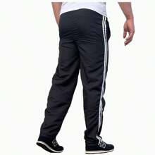 Tactel Men's Pants 2 Stripes Hiking Gym 3 Pockets - 灰色 - 查看 3