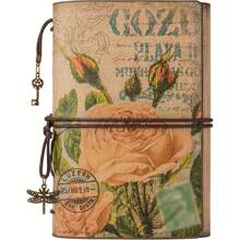 Vintage Refillable Diary Notebook, High-Quality Leather Travel Journal, Sketchbook, Classic Diary With Blank Pages And Zipper Pocket - Multicolor - View 7