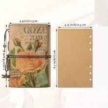 Vintage Refillable Diary Notebook, High-Quality Leather Travel Journal, Sketchbook, Classic Diary With Blank Pages And Zipper Pocket - Multicolor - View 2