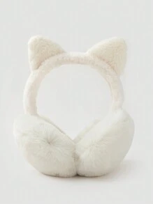 1 件可爱猫耳羊毛耳套，女士冬季配饰 - 彩色 - 查看 8