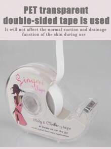 1 Rolo com Fita Dupla Face Antiderrapante Anti-Trace para Gola de Camisa à prova de deslizamento, Rolo de Fita Anti-derrapante Transparente Invisível de Moda em PET