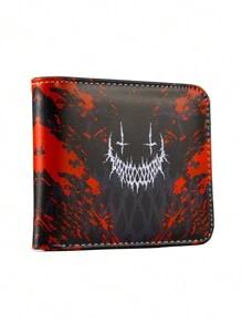 1 محفظة رجالية للأعمال والوقت الحر - جلد PU أسود أنيق، تصميم مطبوع يبرز الشخصية، تصميم عملي محفظة هدية. سعة كبيرة مع فتحات متعددة للبطاقات، طراز كاجوال للأعمال، هدية عيد ميلاد، هدية تخرج، هدية عيد الأب