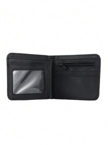 1 محفظة رجالية للأعمال والوقت الحر - جلد PU أسود أنيق، تصميم مطبوع يبرز الشخصية، تصميم عملي محفظة هدية. سعة كبيرة مع فتحات متعددة للبطاقات، طراز كاجوال للأعمال، هدية عيد ميلاد، هدية تخرج، هدية عيد الأب