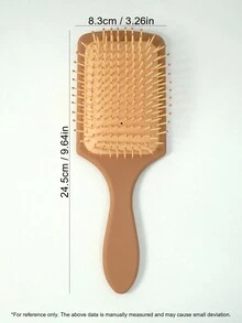 1 件个性化定制梳子，带手柄的大方形气垫梳，顺发刷，适合女性男性和儿童，顺发梳用于按摩头皮，稀疏/卷曲/干燥的头发，定制彩色图案和名字，朋友礼物家庭礼物发刷儿童礼物，女孩礼物，万圣节礼物 - 棕色 - 查看 2
