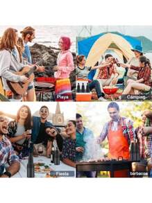 3 En 1 Porta Latas Térmicos Termo Cerveza Acero Inoxidable - Plateado - Ver 7