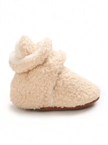 Thick High-Top Plain Boots For Newborn Girls Winter Outdoor Warm Fashion Infant Winter Shoes