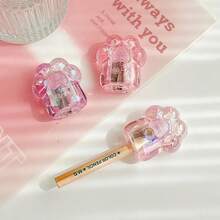 1pc Creative Cartoon Design Pencil Sharpener, Transparent Crystal Shaped Pencil Sharpener, Small & Portable, Suitable For School & Office, Back-To-School Gift - Multicolor - View 8