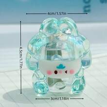 1pc Creative Cartoon Design Pencil Sharpener, Transparent Crystal Shaped Pencil Sharpener, Small & Portable, Suitable For School & Office, Back-To-School Gift - Multicolor - View 4