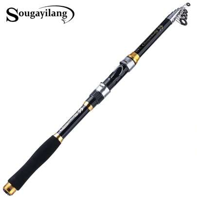 SOUGAYILANG Telescopic Fishing Rod Saltwater Fishing Rod Portable Travel Fishing